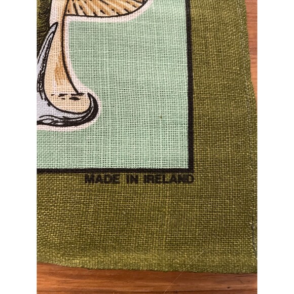 Fingal Irish Linen Irish Coffee Green Tea Towel Wall Hanging 19X30 In - Picture 7 of 12